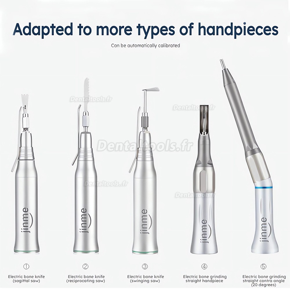 Jinme ES70 syst&egrave;me chirurgical motoris&eacute; pour pose d'implant et chirurgie orale avec 4 contre-angles